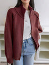 Liber Stand-up Collar Zipper Cardigans