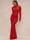 Women's Lace Long sleeve Maxi Dresses