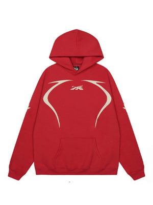 Jersey Style Printed Plush Hoodies