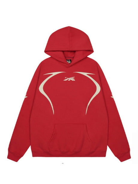 Jersey Style Printed Plush Hoodies