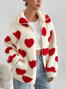 Christmas Cardigan Zipper Heart Jacket