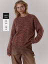 100% Wool Flecked Crew-Neck Sweater