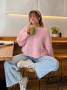 Lace up Bow Contrasting colors Sweaters
