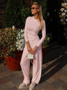 4 Color Crop Top 2-piece Sets
