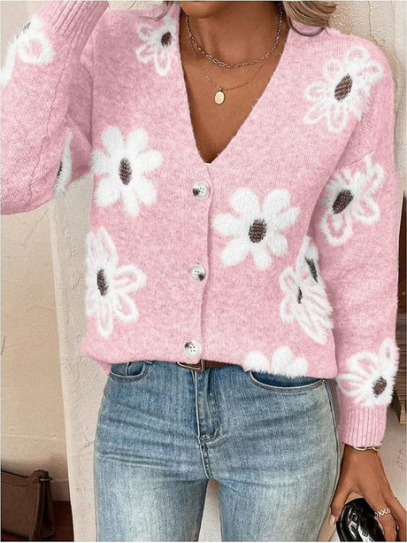 Flower pattern Cardigans