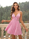 Liber Spring Women's Sequins Mini&Short Dresses
