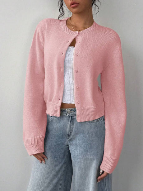 Thread Solid Color Simplicity Cardigans