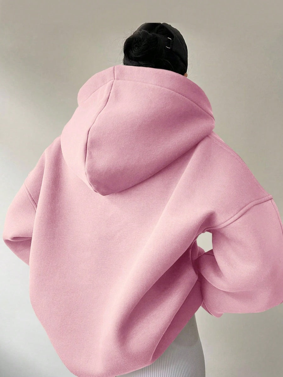 Liber Autumn Women's Hooded Solid Color Sweatshirts&Hoodies