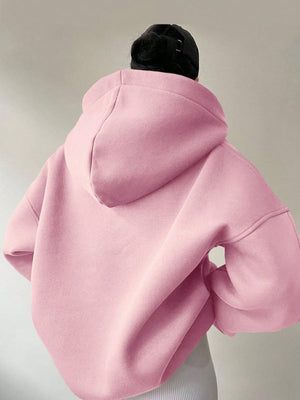 Liber Autumn Women's Hooded Solid Color Sweatshirts&Hoodies