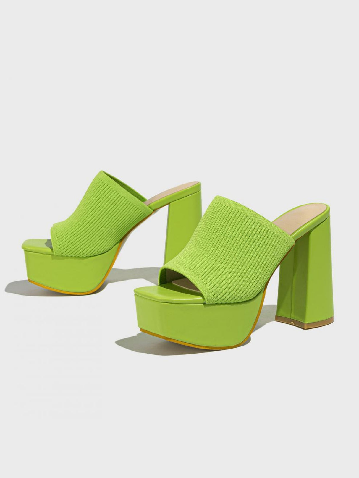 Flyknit Fashion Chunky Heel Waterproof Platform Outdoor Street Sandals