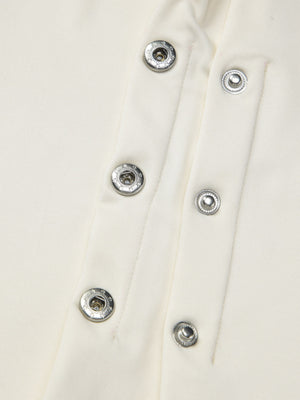 Draped Collar Buttons Slim-fit Jacket T-shirts