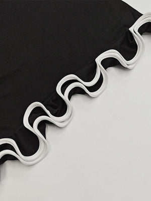 Liber Autumn Women's Ruffle Solid Color Mini&Short Dresses