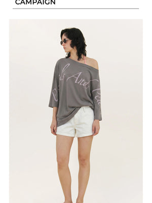 Creative Asymmetrical Print Top