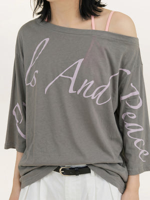 Creative Asymmetrical Print Top