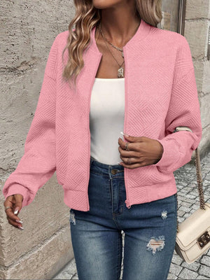 Liber Autumn Women's Zipper Geometric Patterns Jackets