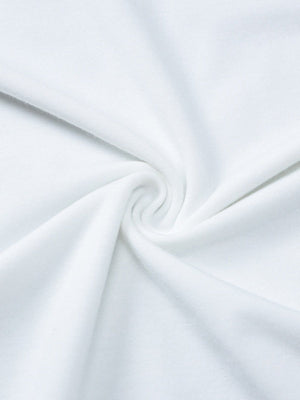 White Loose Leisure Slimming Off-shoulder Hood T-shirts