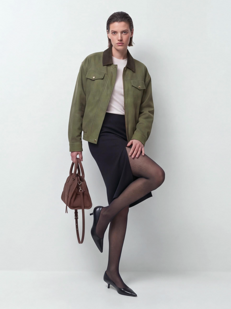 Zipper Pocket Solid Color Jackets