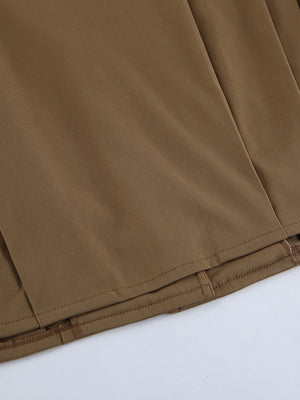 Liber Autumn Women's Buttons Solid Color Trench Coats