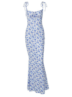 Floral Print Spaghetti Strap Maxi Dress