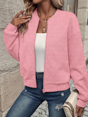 Liber Autumn Women's Zipper Geometric Patterns Jackets