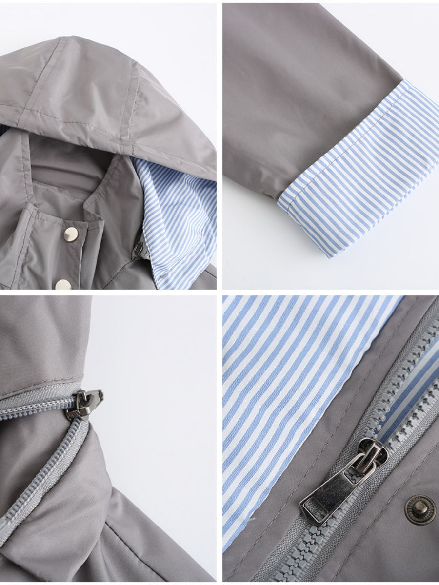 Removable Cap Water Proof Pocket Hooded Jackets