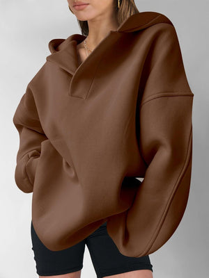 Liber Autumn Women's Hooded Solid Color Sweatshirts&Hoodies