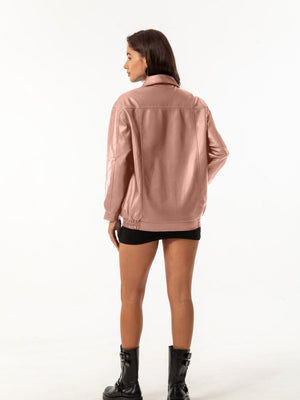 Street Cool Loose Pocket Leather Jacket