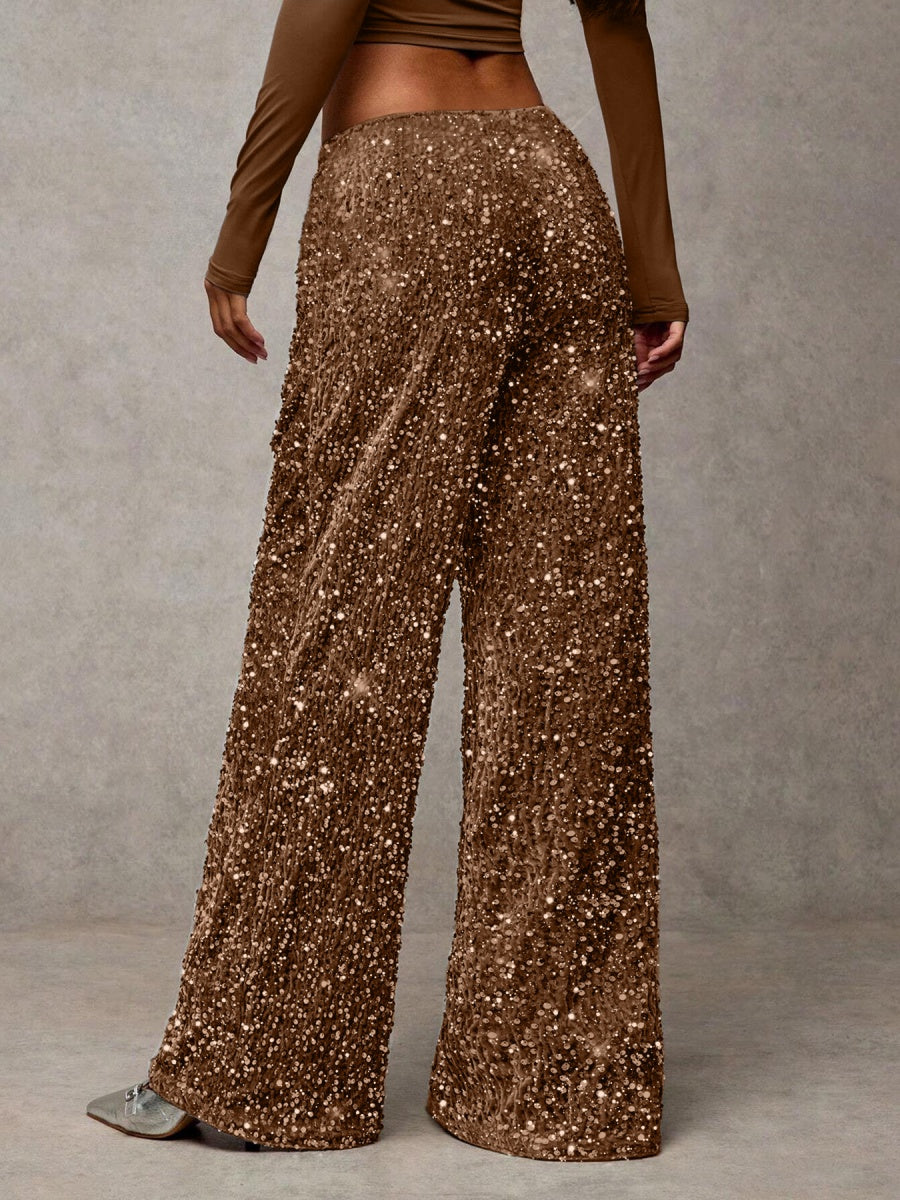 Drawstring Slimming Stretch Straight Leg Trousers