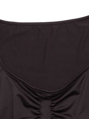Heart-shaped Square Neck Long-sleeved Knitted Slim-fit Bodysuit/trousers
