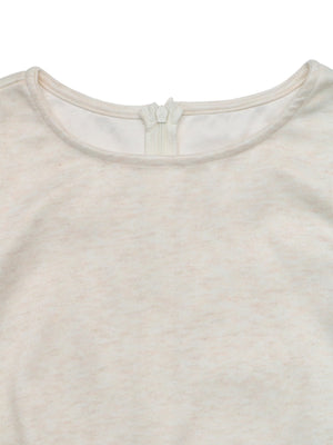 Zippered Long-sleeved Slim-fit Lace-trimmed Long-sleeved T-shirt