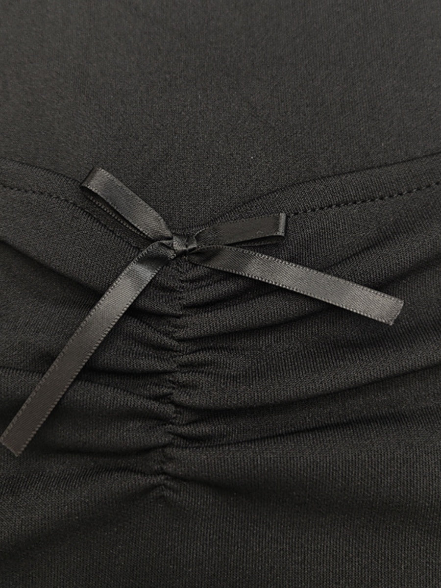 Solid Color Long sleeve Mini&Short Dresses