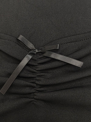 Solid Color Long sleeve Mini&Short Dresses