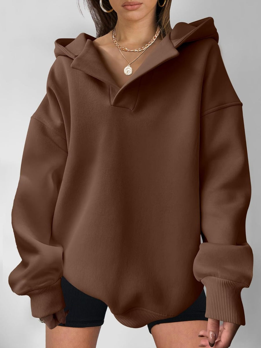 Liber Autumn Women's Hooded Solid Color Sweatshirts&Hoodies