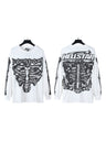 Dark Printed High Street Loose Long-sleeved T-shirt