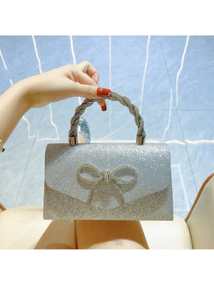 Liber Four Seasons ACC Sequin Bow Small Square Bag