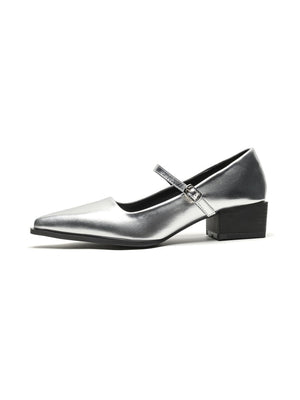 Liber Spring and Autumn Metallic Women's Mary Jane Shoes