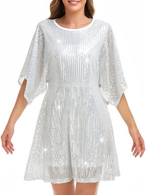 Strap-on Sequins Mini&Short Dresses
