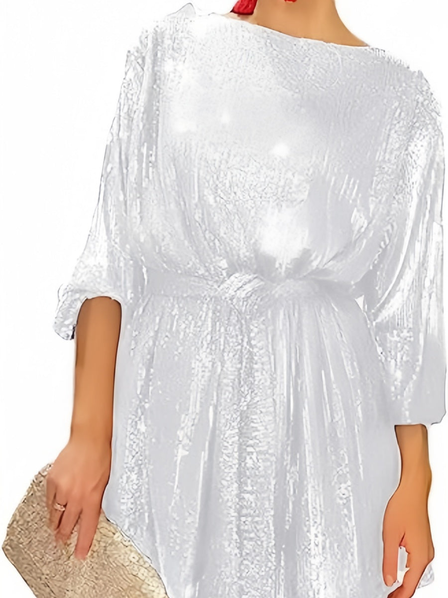 Basic Sequins Bandage Party Short Dress