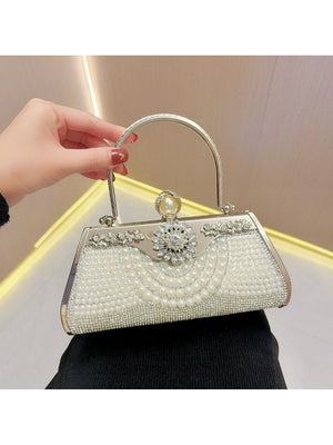 Liber Four Seasons ACC Beaded Diamond Small Square Bag