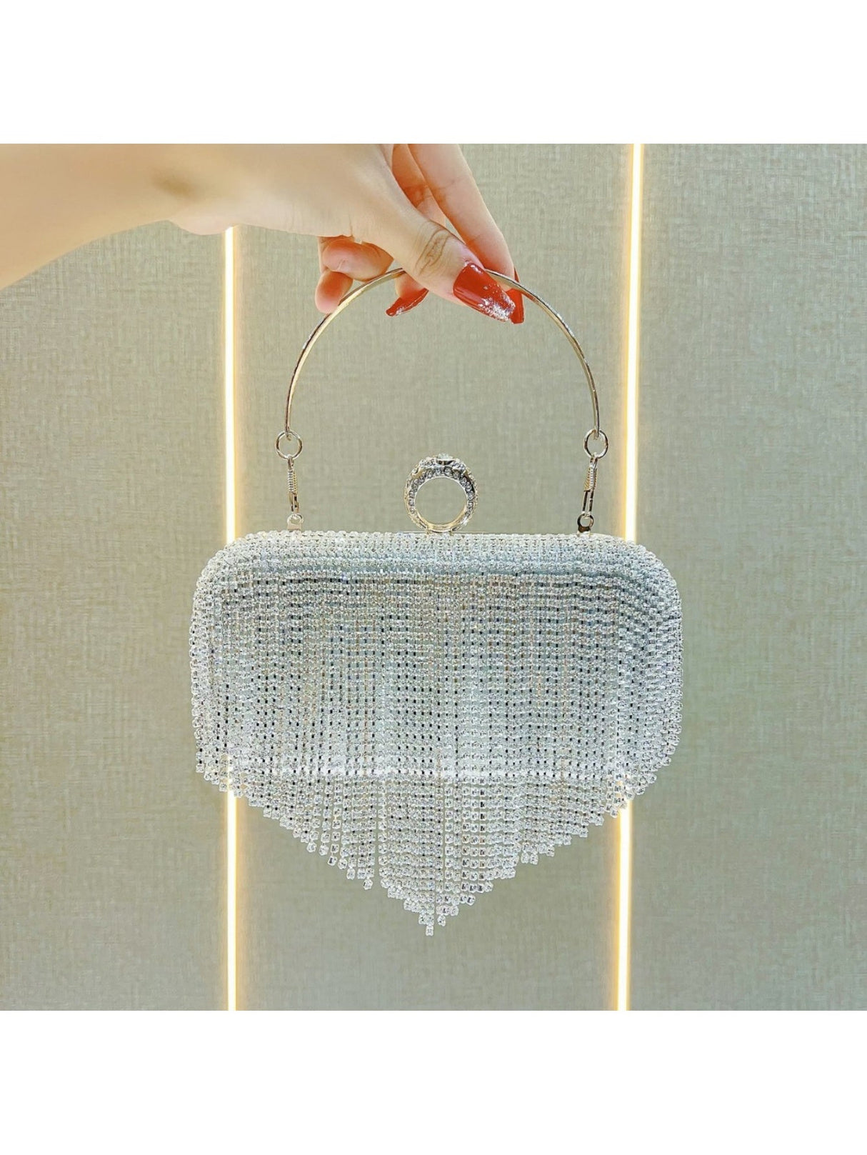 Liber Four Seasons ACC Diamond Tassel Small Square Bag