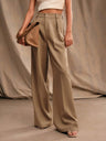 Slimming And Casual Drape Loose High Waist Straight Wide Leg Pants