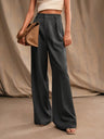 Slimming And Casual Drape Loose High Waist Straight Wide Leg Pants