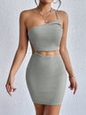Strappy Backpack Hip-Exposing Faux Two-Piece Suspender Mini&Short Dresses