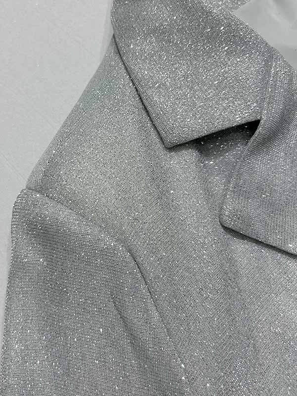 Silver Sequined Suit Jacket