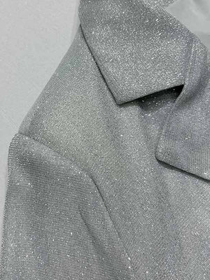 Silver Sequined Suit Jacket
