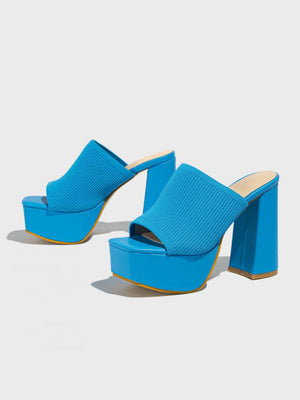 Flyknit Fashion Chunky Heel Waterproof Platform Outdoor Street Sandals