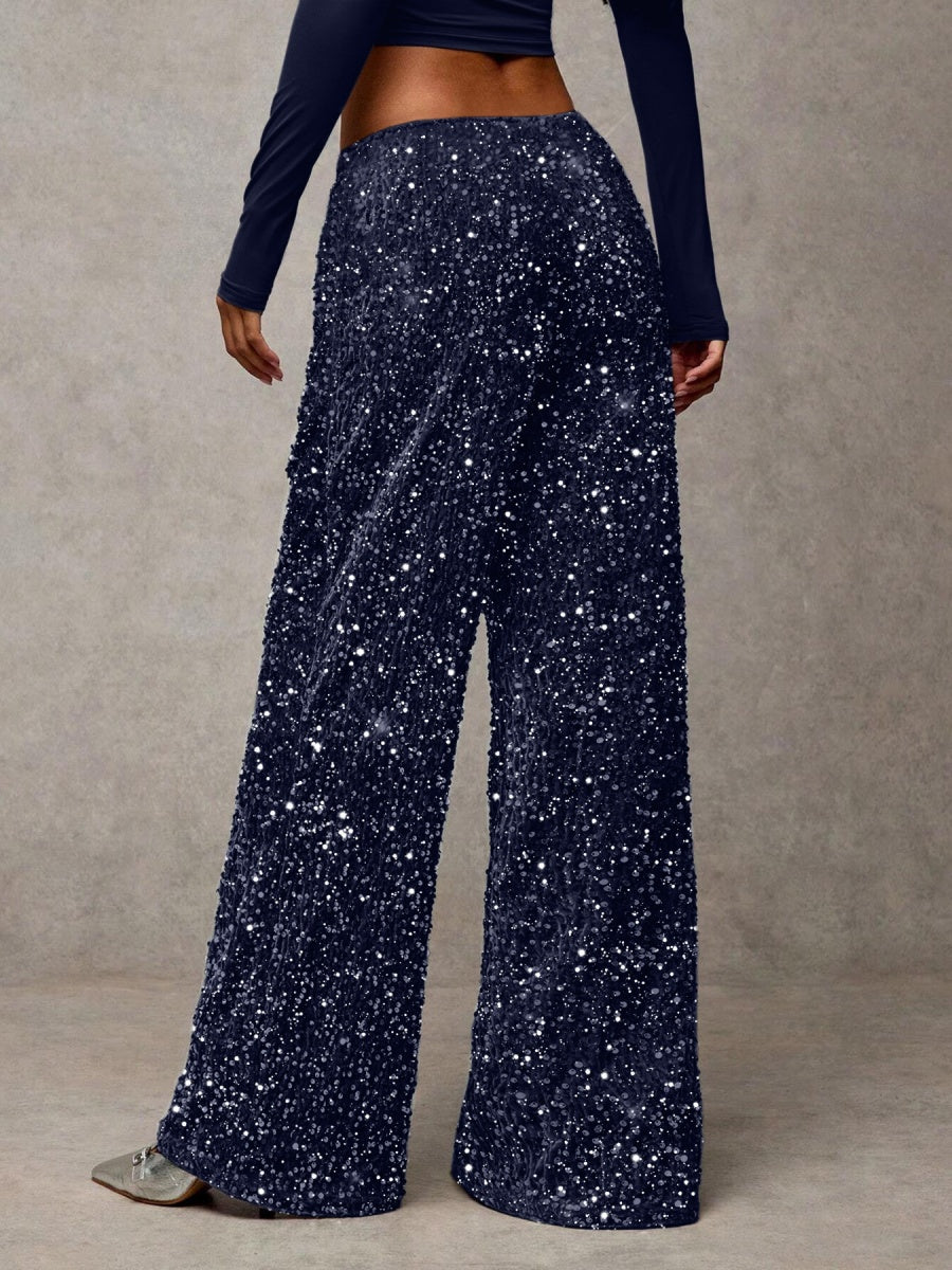 Drawstring Slimming Stretch Straight Leg Trousers
