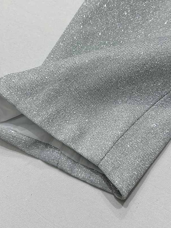 Silver Sequined Suit Jacket