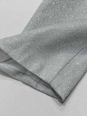 Silver Sequined Suit Jacket