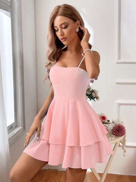 Pure Cotton Backless Bow Tie Mini&Short Dresses